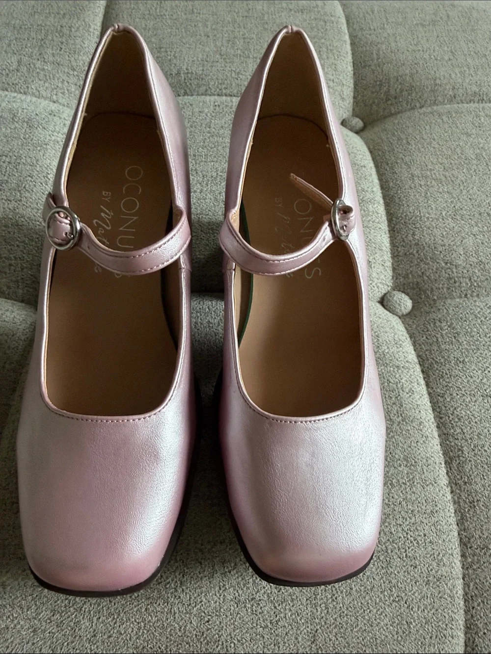 Matisse Matilda Platform Mary Jane Heels Rose Metallic Sz 7